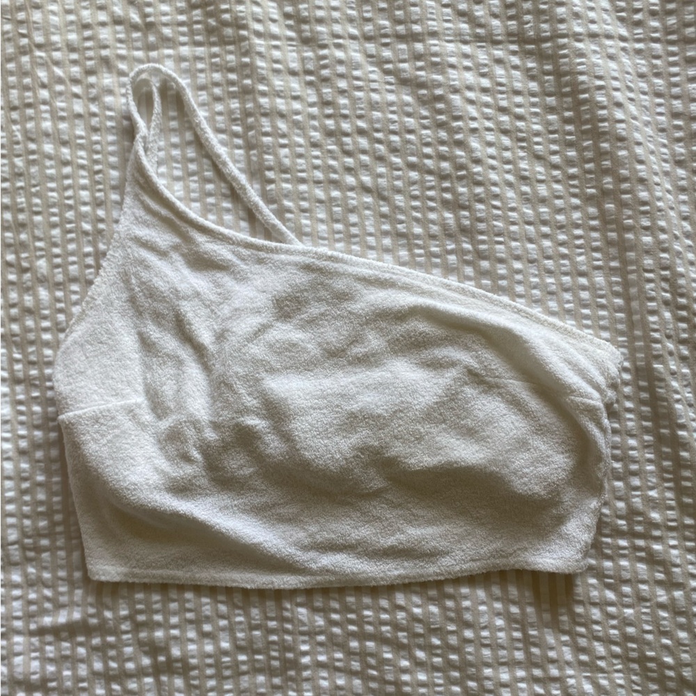 Gilly Hicks Cream Terry Crop Top